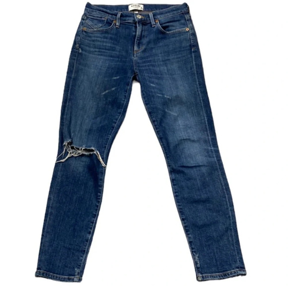Agolde Sophie Distressed Ankle Length Medium Wash Jeans Size 26 - Picture 2 of 8